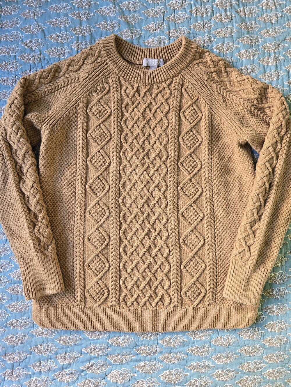 J. Crew Cotton Fisherman Cable Knit Sweater Women's Size XS